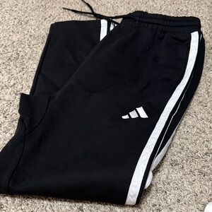 Adidas Kids Black and White Joggers